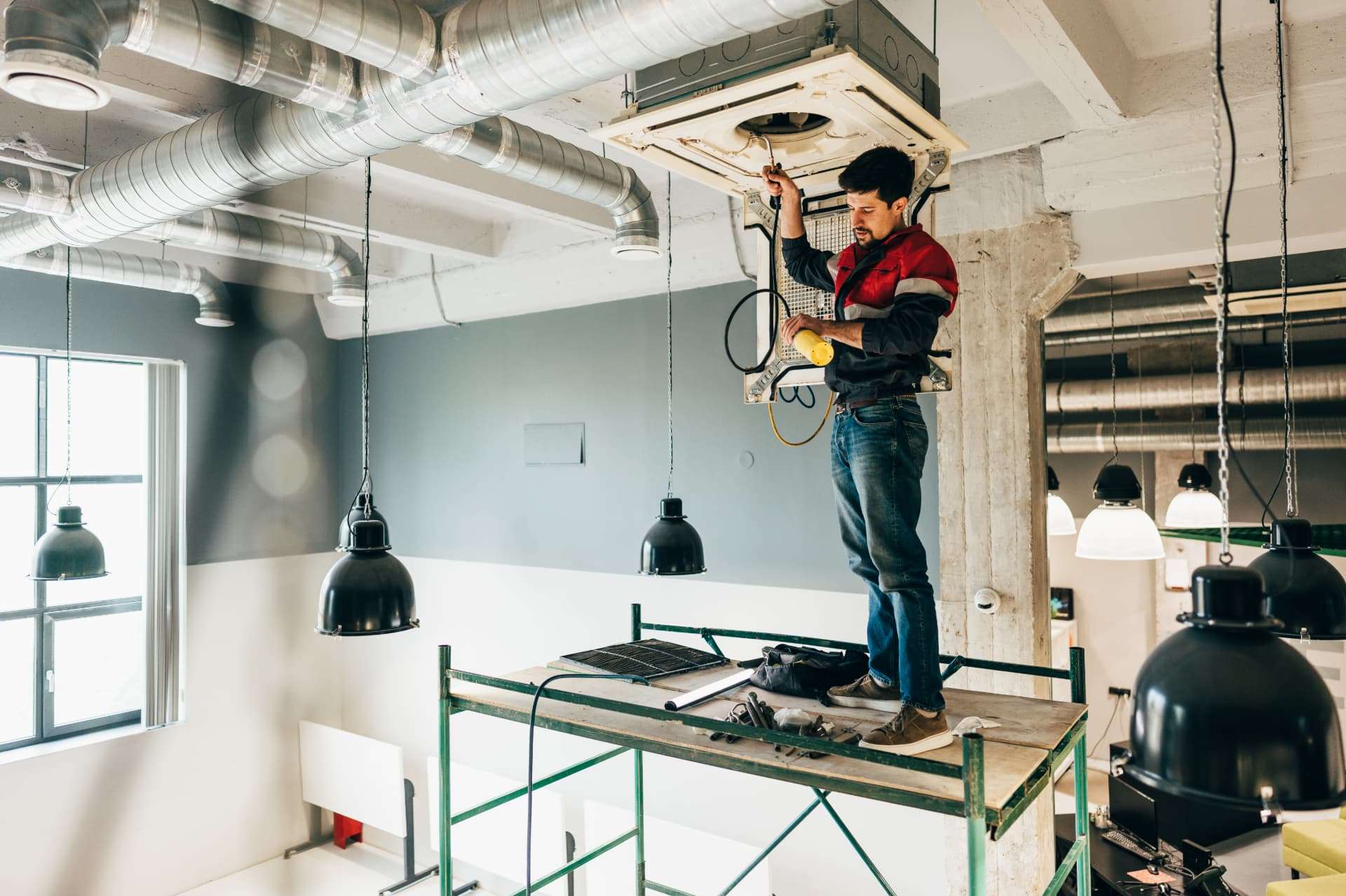 worker installs ventilation system in modern comme 2026 03 26 23 58 21 utc 1 Home Hi, I’m Lenny — Executive Home Comfort Advisor at Everest Heating & Cooling.